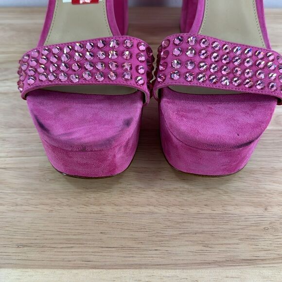 Michael Kors Tara Gem Platform Sandels- Pink- Size 9.5 M- NWOB - Picture 2 of 10